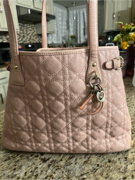 Dior Handbags - Dior Blush Quilted Leather Shoulder Tote with Signature Charms